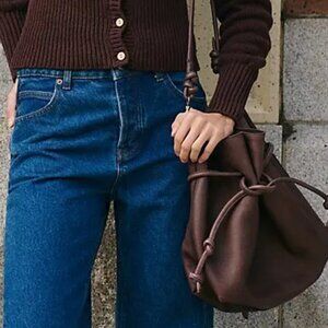 FREE PEOPLE Head Over Heels Tote / Shoulder Bag In Espresso NWT